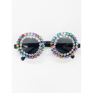 Round with Multi Colour Jewelry - Novelty Sunglasses